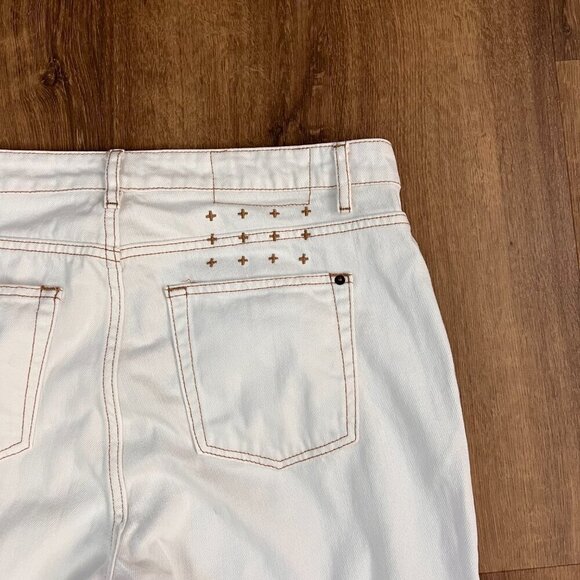 Ksubi White Jeans Back Cross Embroidery Branding Sz 31 - Picture 10 of 11
